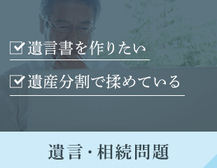 遺言書を作りたい/遺産分割で揉めている 遺言・相続問題